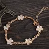 Sälj europeiska och amerikanska utrikeshandelshandornament Europe America Wholesale Fashion Opal Flower Splice Armband Charm Armband