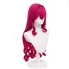 L-email wig Synthetic Hair Game Fate Tristan Cosplay Wig Fate/Grand Order 80cm Long Wine Red Heat Resistant Wigs220505