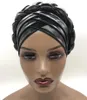 Ropa étnica Trenzas africanas Turbantes para mujeres Auto Gele Headties Gorros de turbante femeninos nigerianos Cruz Listo para usar Envolturas para la cabeza BonnetEthnic