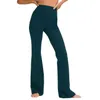Tissu Lycra Leggings évasés Pantalon de sport à jambes larges Pantalon de yoga doux taille haute Pantalon pour femme pleine longueur Pantalon large décontracté pour femme - Pas de logo