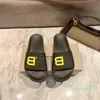 2022 Designer Slippers New r Luxury Slides Men Summer Rubber Sandals Beach Slide Fashion Scuffs Slippers Indoor Shoes Size5