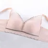 Senhoras sem aço anel anel de cor sólida sutiã fino xícara simples ladries cueca colecionador macio colecionador respirável top sexy confortável envoltório peito l220726