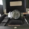 with Box Papers Good Quality Men Watches mm PM Black Stainless Steel Transparent Mechanical Automatic Mens Watch s Wristwatches