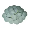 장식용 꽃 화환 50pc 인공 유칼립투스 잎 녹색 식물 가지가 거짓 둥근 장식 시뮬레이션 잎사귀 설명