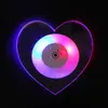 LED -Coaster Cup Holder Mug Stand Light Bar Mat Table Placemat Party Drink Glass Creative Pad Round Home Decor Kök 7 Färg