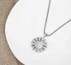 Männer Luxus Schmuck Sonne Frauen Halskette Diamant Volle Halsketten Sonnenblume Dy Star Designer Amulett Schmuck Anhänger Marke Beliebte Retro klassische Paar {Kategorie}