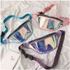 Fanny packs Diagonal Bag One Shoulder Magic Pvc Waist Bag Laser Transparent Diagonal Tpu Versatile Women's Back Chest Bag Ins 220627