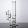 Bangs en verre à tube droit Narguilés Big Bong Stereo Matrix Percolators Oil Dab Rig Disque fritté Conduites d'eau en verre Joint de 18 mm avec bol Cendrier