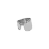 Pendientes de plata de ley S925 con tornillo de Clip para mujer, diseño de nicho Ins, Clip de oreja de textura Irregular versátil minimalista sin agujero