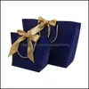 Gift Wrap Event Party Supplies Festive Home Garden Paper Gifts Väskor med handtag Pure Color 10 Colors Clothes Shoe Jewel Butik Bag Recycl