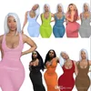 2022 Maxi Dresses For Womens Designer Sexy Sleeveless U-neck Bodycon Long Dress Thin Sling Skirt Ladies Plus Size Clothing