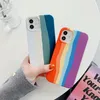 avec emballage de vente au détail Étuis de téléphone portable en silicone arc-en-ciel pour iphone 13 12 11 x xr Couverture arrière