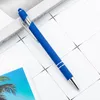 Özelleştirilebilir kapasitif dokunmatik metal pres tükenmez kalem el yazısı dokunmatik ekran topu kalemler ev ofis okulu öğrenci yazma tedarik promosyon hediyesi zl0820
