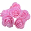 500 Uds 3cm cabezas de rosas artificiales de espuma flor para DIY corona hogar boda decoración flor falsa accesorios hechos a mano