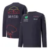 포뮬러 1 팀 드라이버 티셔츠 2022 F1 레이싱 슈트 티셔츠 긴 슬리브 모터 스포츠 여름 o 목 통기성 티셔츠 모토 크로스 저지