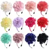 Baby Girls Hair Sticks Niños Sólido Grosgrain Cinta Hairbands Princesa Flor Accesorios para el cabello Niños Plastic Plastic Headwead 12 colores