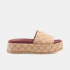 Дизайнерские унисекс Slippers Sandals Толстые 3-5 см. Обувь роскошные женщины мужские мужчина плоская платформа вышитая печать желе резиновые кожи Flip Black