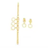 Boucles d'oreilles collier Nigeria 24K or ensembles de bijoux de luxe Bracelet rond ensemble de mariée accessoires de mariage africain femmes boucles d'oreilles