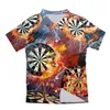 Cjlm engraçado camisa havaiana 3d dardos impresso manga curta botão s moda y2k roupas estilo casual plus size atacado 220623