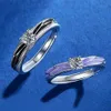 Adjustable Couple Rings Copper Plated Platinum Purple Black Oil Dripping Enamel Angel Wings Men Women Overlap Opening Engagement Finger Jewelry Lover Gift