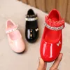 Spring Girls Shoes Princess Ballet Flats Party Party Wedding Rhinestones الأطفال لمدة 3 12 عامًا أطفال CSH139 220525