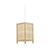 Lampade a sospensione Lampadario in stile giapponese Zen Bamboo Light Corridoio Corridoio Comodino Tessitura Ristorante Cinese LEDPendant