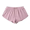 Mens Summer Solid Color Cotton Pants Elastic Band Loose Quick Dry Casual Sports Running Straight Shorts Mens Underwear Sports T220816