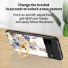 Schlanke Blumen-Hartglashüllen für Google Pixel 7 Pro 7A 6A 8 6 5A 5 4 XL 3-Ring-Kickstand Smooth Touch Hard Back Phone Cover