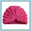 Accessoires pour cheveux Outils Produits Ins Baby Girls Boy Laine Casquettes creuses Enfants Tricot Crochet Chapeau Infant Toddler Boutique Indian Turban Spri