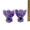 Decoratieve objecten Figurines natuurlijke lepidoliet gesneden kristal angeljongen kwarts figurine cupide genezende kristallen reiki decor feng shui geluk