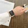 Acryl-Armband mit gehärtetem Glas-Stoßgehäuse für Apple Watch Serie 7, 6, 5, 4 SE iWatch 40 mm, 41 mm, 44 mm, 45 mm