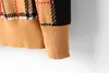 남자 스웨터 여자 의류 브랜드 디자이너 패션 레저 장거리 슬리브 고품질 고품질 고급 클래식 격자 무늬 주름면 대형 크기 3xl 2xl 고품질