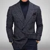 Kalenmos Spring Fall Vinter kläder Plaid Business Casual Blazer Men Fashion Slim Fit Formell Single-Breasted Suit Jacket 220409