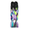 24 inç 60cm sentetik örgülü saç ombre karışık dört renk jumbo örgüler saç uzantıları yüksek sıcaklık fiber1242280