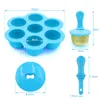 7 Holes Ice Cream Pops Mold Silicone Tray Lolly Food Supplement Box Fruit Shake Accessories 220617