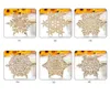 Wooden Snowflake Mug Coasters Holder Chic Drinks Coffee Tea Cup Mat Decor Mats 500pcs/lot BES121