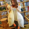 Cm Plush Yellow Duck Cuddle Toy Celebrity White Goose Ornamental Cushion Children Pop Long Pillow Soft Girl Holiday Gift For Boy J220704