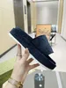 Designer Sandal Women039s Flip Flops Velvet Mule Luxurys Summer Platform Sandal Thick Bottom High Heel Flats Outsole Tire Slipp9467319