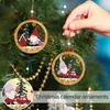 Dekoracje świąteczne puste Święty Mikołaj wisiorek drzewo drewniane podwójne wiszące wisiorki spersonalizowane ozdoby prezenty a40christmas