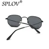 SPLOV RAY Märkesdesigner Kvinnor Polariserade solglasögon Square Polygon Sun Glasses Men Retro Shades Hexagon Metal Frame Top UV400 220518