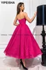 Party Dresses Yipeisha Sweetheart Sleeveless Fuchsia Prom Dress Glitter Tulle Puffy Homecoming Gown Short Formal Occasion WearParty