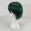 Hairjoy Sentetik Saç Katmanlı Kısa Düz Nane Yeşil Cosplay Wig 220525