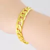 Charm Armband 10mm Miami Curb Cuban Armband Chain for Men 24k Gold Color Hip Hop Party Jewelry 8 Inch GiftCharm INTE22