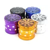 50mm Herb Grinder Aluminium Alloy Grinders 4 lager Grinders med Bling Bling Diamond för rök cigarettesmoking tobaksvars