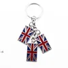 Flag Keychainさまざまな形の形イギリス風のペンダントギフトを支持するカーイギリスアメリカの外務贈り物国旗BBE13703