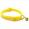 Stock 1.0 Footprint collars Pet Patch Dog Collar Cat Single with Bell Easy to Find leashes Length 19-32cm