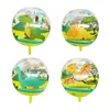 22 pouces 4D Jungle Animaux Transparent Hélium Ballons Dinosaures Tigres Singes Ballon Fête D'anniversaire Décoration Enfants Baby Shower