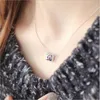 Подвесные ожерелья моды серебряные украшения женская камера Кристалл изящный воротник винтажный звенья цепь xl057pendant