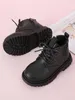 Boys Minimalist Side Zipper Combat Boots SHE