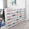 Engrossar Caixas de Shoes Clear Set multicolor Sapatos dobráveis ​​Plásticos de armazenamento Limpa Home Shoerack Organizador Pilha de pilha Caixa FHL278-WLL